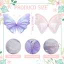 Purple Pink Giant Silk Butterfly Decorations, 20 Inch 3D Butterflies for Wedding Birthday Party Wall Decor, 2 PCS