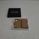 OCASE for iPhone 17 Pro Max Crossbody Wallet Case - Stylish PU Leather Handbag Phone Purse with Zipper Closure, Card Slots & RFID Blocking - Wrist Strap, Lanyard, Kickstand - Diamond Check Khaki