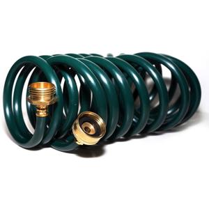 Lightweight EVA Recoil Garden Hose: Retractable Coil Water Hoses with 3/4" GHT Solid Brass Fittings - Corrosion Resistant for Outdoor Lawn Boat (25FT, Green)