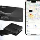 Wallet Tracker Card,Thin Finder, Item Finder Works with Apple Find My (iOS Only), IP68 Waterproof Item Locator for Luggage Tags, Passports, Bags (1 Black)