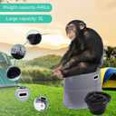 Portable Travel Toilet, with Detachable Inner Bucket and Toilet Paper Holder, for Camping Boat, Hiking, RV, Bedroom and Living Room