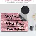 DINKY Laptop Skin Sticker Decal, 16" 16.5 17 17.3 inch Laptop Universal Reusable Vinyl Skin Stickers Art Cover Decal Notebook PC Personalized Protector (Pink Inspirational Quote)