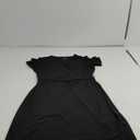 Apt. 9 Cocktail Midi Dress - Wrap V-Neck Short Sleeve: Black Solid Dresses - Women's Size Medium,