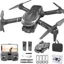 FLYVISTA Cool Mini Drone with Camera for Kids Adults Beginners, 1080P FPV Camera Remote Control Drone for Kids with 2 Batteries, One-Click Take Off/Landing, Altitude Hold, Headless Mode, 360 Flips, 3-Gear Speeds , Emergency Stop, Toys Gifts for Adults Beginner and Kids