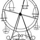 ASkinds Ferris Wheel Cupcake Stand Dessert Serving Tray, Cupcake Stand for Carnival and Circus Theme Party Wedding Party Furnishing Accessories (Black)