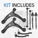 Front Lower Control Arms w/Ball Joints Sway Bar End Links Tie Rods Suspension Kits for 2001-2005 Acura MDX, 2003-2005 Pilot (8pc)