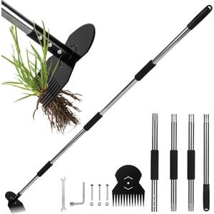Garden Weed Tool,Portable Gardening Weeder Tool,63" Weeding Tools Gardening long Handle,12-Claw Steel Head Design - Easy weeding without bending or squatting down,Suitable for farm planting,gardening