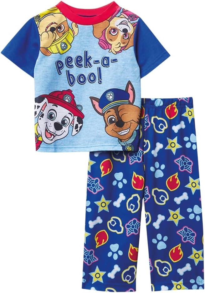 Nickelodeon Boys' Paw Patrol | Baby Shark 2-Piece Loose-fit Pajama Set, Soft & Cute for Kids (3T)