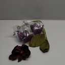 Briful Set of 3 Artificial Christmas Magnolias Flowers  30 Long Stem Faux Magnolia Stems for Tree Ornaments, Holiday Centerpieces & Christmas Decor, Purple