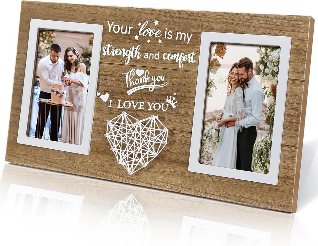 4x6 Desktop Picture Frame Personalized Wedding Gifts for Couples Picture Frame, Mr & Mrs Love Photo Frame Bridal Shower Gift for Bride Unique Wedding Gifts for Newlyweds Thanksgiving Christmas