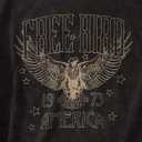 Vintage Rock Band T-Shirts for Women Retro Free Bird Eagle Graphic Country Music Tees Casual Loose Short Sleeve Tops (Black, L)
