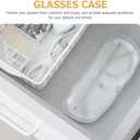 3 Pcs Glasses Case Pvc Spectacle Case Sunglasses Organizer Case Clear Glasses Sunglass Protector Plastic Shot Glasses Eyeglass Container Sunglass Case Student Storage Box Simple, Transparent