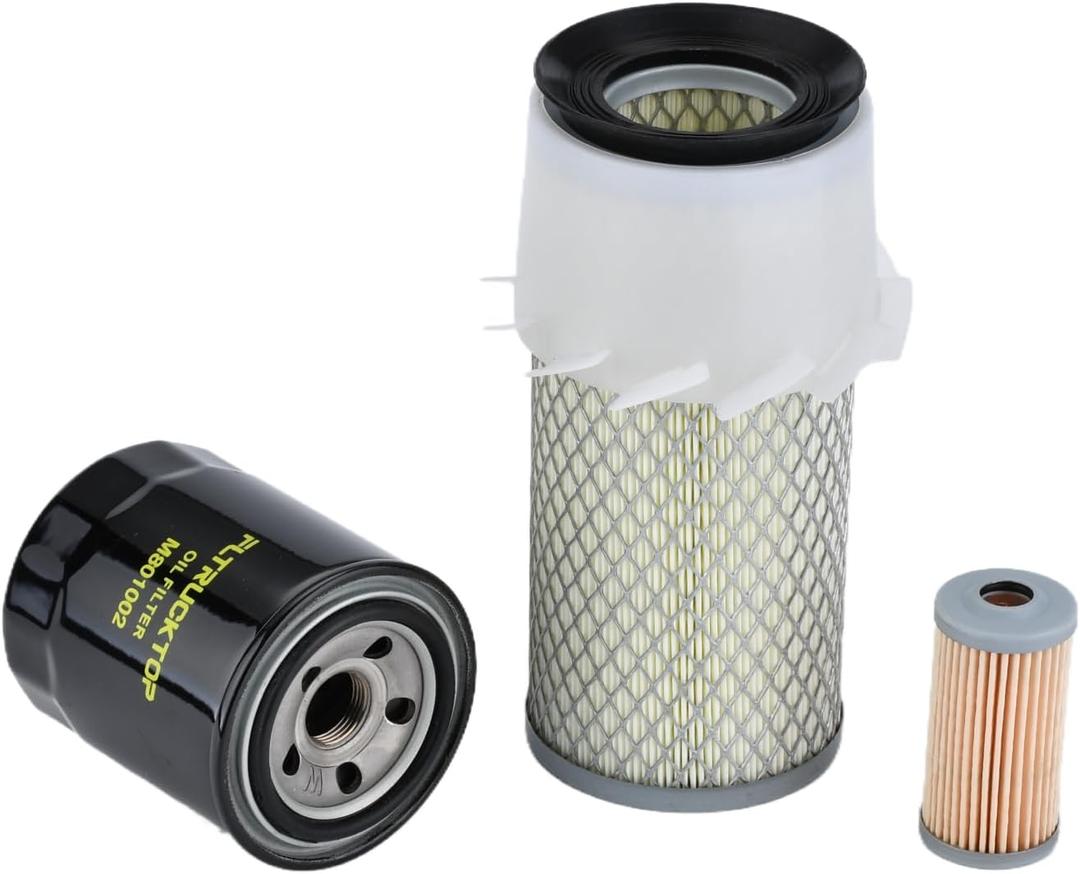 CH15553 M801002 CH15451 Engine Filter Service Maintenance Kit fits for John Deere 650 750 Compact Tractor 2T80 3T80 Engine Oil Air Fuel Filter