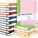 20 Packs A5 Hardcover Journal Notebooks 8.5 x5.8 In, Lined Journals Bulk for Writing, Notebooks Bulk 200 Pages/100Sheets10 Colors Classic Ruled Notebook for Work/Travel/College/Note Taking (20 packs , 10 Colors)