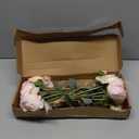 Pink Peonies Artificial Flowers 2 Bouquets Vintage Peonies 18pcs Pink Peonies with Single Long Stems Silk Flowers for Wedding Decoration Bride Bouquet Flowers Crafts Floral Arrangement (Pink)