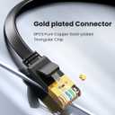 UGREEN Cat 7 Ethernet Cable, 50FT Ethernet Cable with 10Gbps High Speed, 100% Pure Copper Wire and Gold-Plated Connectors, Flat Design, Compatible with Gaming PS5/4/3 Xbox PC Laptop Modem Router