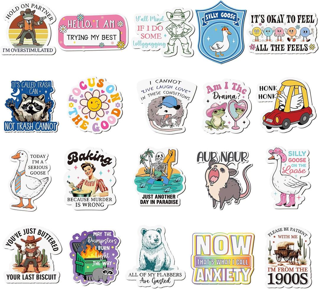 Ceenna 20 Pcs Funny Fridge Magnets Reusable Cute Animals and Words Fun Anime Refrigerator Magnets for Office Work Home Car Locker Cabinet Gifts Decorations (Fresh Style)