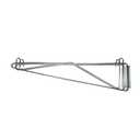 WBSV021 Wall Bracket, 21"D, Single, Chrome Plated Finish, NSF
