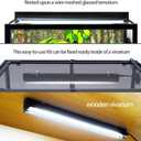 REPTI ZOO 24W Reptile T5 HO UVB Lighting Combo Kit, 22" Light Fixture Reptile Terrarium Hood, with Detachable Curved Reflector and 5.0 UVB T5 Lamp Bulb, ETL certificated