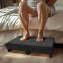 Wooden Step Stool 6 Height, Step Stools for Bed, Bed Steps for High Beds for Adults and Elderly, Step Stool for Bedroom, Kitchen, Living Room, Black