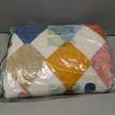 jinchan Macy 4x6 Area Rug for Kids Room Modern Colorful Checkered Diamond Nursery Rug Indoor Washable Soft Non Slip Carpet for Playroom Classroom Bedroom Dorm Daycare Living Room Circus on Cream