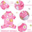 XPUDAC 4 Pack Dog Pajamas, Soft Cute Puppy Clothes, Comfy Dog Pjs Onesie Lightweight Pet Outfit for Small Medium Dogs Girl Boy, S