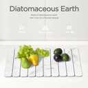 Stone Drying Mat for Kitchen Counter, White Fish Belly Stone Dish Drying Mat - Diatomaceous Earth Water Absorbing Drying Stone for Kitchen Counter Mat, Quick Dry Stone Mat Kitchen (24" x 16")