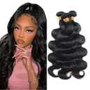 Human Hair Bundles Body Wave Bundles 20 22 24 inch 10A Natural Black Color #1B Body Wave 3 Bundle Human Hair Extensions 150g