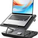 Height & Tilt Adjustable Lap Desk, Portable Laptop Stand for Bed, Car, Couch and Recliner, Foldable Lap Desks - Up to 15.6 Inch Laptops