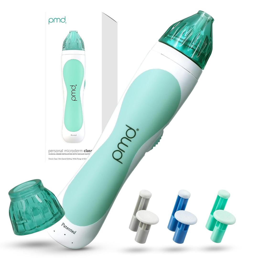 PMD Beauty Personal Microderm Classic - At-Home Use, Facial Exfoliator Tool, Microdermabrasion Machine Kit for Face and Body Skincare (Teal)