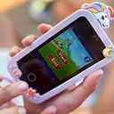 Kids Smart Phone Gifts for Girls 6-8 Year Old,Touchscreen Toy Cell Phone with Multi APPs 8G TF Card for Learning Play Christmas Birthday Gifts for Girls Age 3 4 5 6 7 8 9 (Purple)