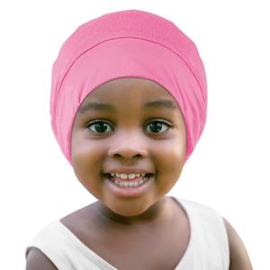 Fittia Baby Satin Bonnets for Sleeping: Adjustable for Toddler 6-18 Months, Silky Smooth for Frizzy Curly Hair, Breathable Rose (2-3T)