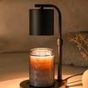 Electric Candle Lamp Warmer with Timer - Birthday & House Warming Gift for Mom, Warms Jar Candles with 2 Bulbs (Black)