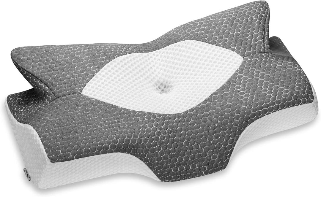Elviros Cervical Memory Foam Pillowcase (Dark Grey) (Queen Size pollowcase(NOT INCLUED PILLOW))