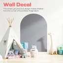 48x32 Magnetic Wall Decal Arch Shape -Black Chalkboard for Kids Playroom & Classroom Heavy Duty Magnetic Base for Building Tiles & Letters | Includes Liquid Chalks & Accessories (Grey)