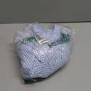 Women's Striped Print Straight Wide Leg Linen Pants Drawstring Waist Slant Pockets Pants Casual Long Pants (X-Large)