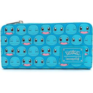 Loungefly x Pokemon Squirtle Faces Faux-Leather Flap Wallet (Blue, One Size)