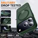 2 x xiwxi for iPhone 17 Pro Case with Kickstand,[Compatible with Magsafe][1*Screen Protector],Military-Grade Protection & Anti-Yellowing,Magnetic Case for iPhone 17 Pro,Green