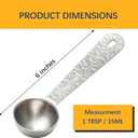 2 x 2PCS 1 tbsp(3tsp, 15ml) Single Measuring Spoon, Stainless Steel Embossed Measure Scoop Only, Individual Spoon for Cooking and Baking