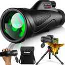 12x60 Monocular Telescope High Powered with Smartphone Adapter Tripod and Portable Bag, Larger Vision Monoculars for Adults with BAK4 Prism & FMC Lens, Suitable for Bird Watching Hiking Travel
