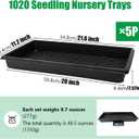 RooTrimmer Plant Growing Nursery, Standard 1020 Trays Plastic Sturdy Farmer Self Seedling Tray for Microgreens Indoor Nursery Pots Transplantation (5-Pack, 21.6"11.2", 2.52" Deep, no Holes)