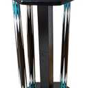 Freestanding Billiard Cue Rack, Pool Table Accessories Hold 8 Cues, Pool Cue Stick Holder, Wooden Floor Stand Pool Cue Holder for Billiard Game Room (Black)