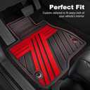 TTX LIGHTING Rubber Floor Mats for Honda Civic Sedan 2006-2011 | Not for Coupe, All Weather Heavy Duty Custom Fit Car Liners, 1st & 2nd Row, Black & Red