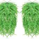 Musdoney Artificial Plants Boston Ferns Fake Vines Hanging Ivy Decor Plastic Greenery for Wall Indoor Outdoor Hanging Baskets Wedding Garland Decor