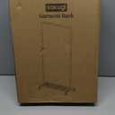 Clothes Rack - Clothing Rack with Storage Mesh Shelf & Casters, Heavy-Duty Metal Clothing Rack for Hanging Clothes, Dresses, Coats, Large Load Capacity, Easy Assembly, Black, 28.0"x16.9"x59.0"