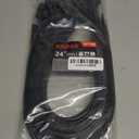 Long Zip Ties Heavy Duty 24 inch, Large Zip Ties with 200 lbs Tensile Strength, Big Cable Ties, Black, 50 Pack, by GAIIAN