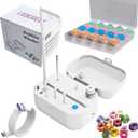 LRDCREEE Automatic Bobbin Winder Bobbin Winding Machine with Auto Stop Sensor, Large Spool Thread Holder and Extra 25 Pcs Class 15 Bobbins for Sewing Machine Thread Winding Use