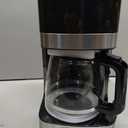 Amazon Basics 12 Cup Drip Coffee Maker with Glass Carafe (1.9 Qt), Auto Shut-off, Auto Pause, Removable Filter Basket, Black & Silver