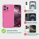 Magnetic for iPhone 16 Pro Case [Compatible with Magsafe] [Premium Silicone Satin-Smooth Touch] Slim Shockproof Anti-Scratch Microfiber Lining Case, 6.3 inch, Pitaya