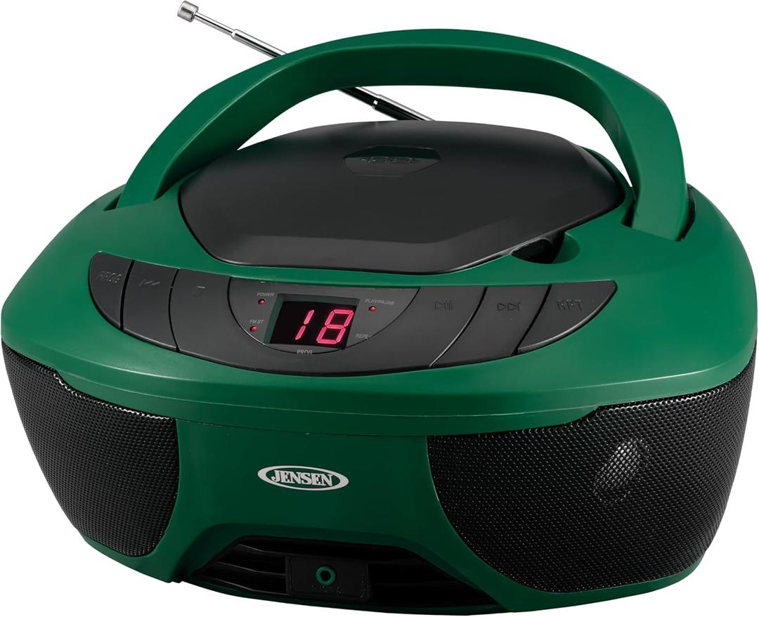 Jensen CD-475 Portable Sport Stereo Boombox(Green)